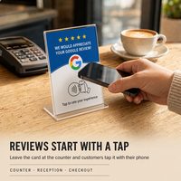 Support de présentation de carte de membre d'hôtel NFC NTAG215 étanche, support de comptoir en PVC pour magasin de détail, 2 mm