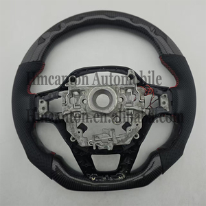 Nouveaux produits populaires : Volant de voiture en cuir perforé avec fibre de carbone et LED pour Honda Civic 11e génération - Product Image 2