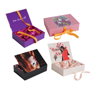 Échantillon gratuit de boîtes de perruques personnalisées de luxe gaufrage emballage cosmétique pour extensions de cheveux humains chandails d'huile de vernis à ongles sous-vêtements - Product Image 1