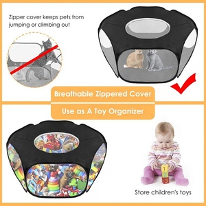 Corralito para mascotas pequeño, jaula plegable con cubierta superior, antiescape, valla para animales - Product Image 5