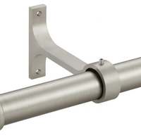 Service d'usinage cnc personnalisé Nickel brossé simple tige montage mural rail de rideau en H