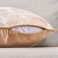 Housse de coussin Jacquard, vente en gros, taie d'oreiller carrée métallique 18x18, housse d'oreiller de luxe pour décoration intérieure