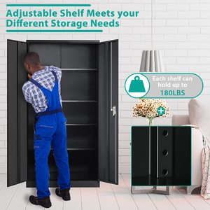 Armoire robuste en acier pour fournitures de bureau et classement de documents - Product Image 3