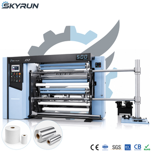 Dérouleur et refendeuse de rouleaux de film GSFQ-S1300, dérouleur et refendeuse duplex avec commande PLC Siemens - Product Image 1