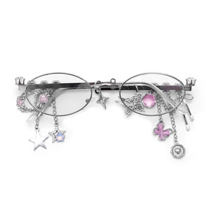Moderne Tendance Étoile Papillon Fleurs De Cerisier Pierres De Cristal Gland Fringe <span class=keywords><strong>Lunettes</strong></span> Femmes Filles Belles <span class=keywords><strong>Lunettes</strong></span> De Soleil Douces - Product Image 5