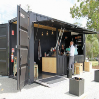Maisons préfabriquées modernes de conteneur de structure de cadre en acier arabe de luxe pour le café de barre de restaurant
