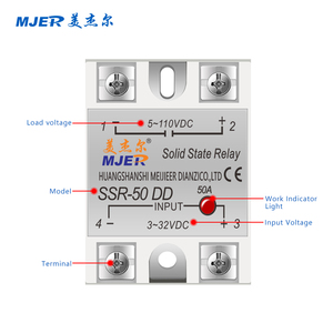 รีเลย์สถานะของแข็งเฟสเดียว gjdd/ssrdd 10A 25A 60A 40A 80A 100A DC เป็น DC ควบคุมโดยตรง <span class=keywords><strong>SSR</strong></span> - Product Image 4