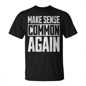 Camiseta Make Sense Common Again, negra, unisex, talla M para adultos - Product Image 2