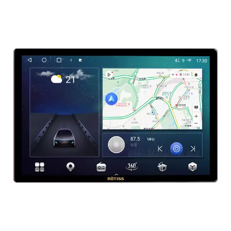 Rotiss Qualcomm 4Core 2GB+32GB Android Car Multimedia AutoRadio CarPlay 1280*800 Stereo WIFI GPS Screen Navigation car head unit