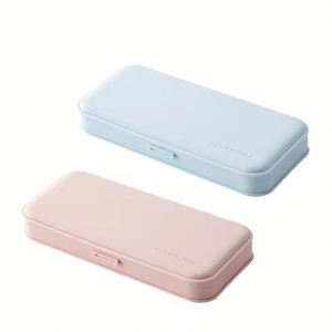 กล่องดินสอพลาสติก PP สีมาการองน่ารักเรียบง่าย พิมพ์โลโก้ตามสั่ง กล่องดินสออเนกประสงค์หลายช่อง - Product Image 4