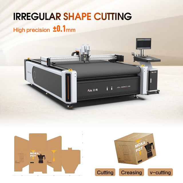 AOL-1625 Digital Flatbed Format Cutting Machines Cutter With Multi Knife Cutting Tools