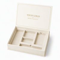 Étui rigide magnétique de luxe couleur nude-beige, idéal pour l'emballage de coffrets cadeaux de beauté et de cosmétiques.
