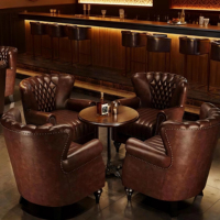 Canapé de bar à whisky rétro américain, canapé de restaurant, café, salon, fauteuil simple avec décorations de meubles au design vintage
