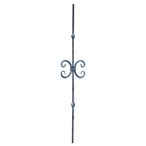 Composants décoratifs en acier forgé : Poteau de balustrade pour portail, clôture, garde-corps et balustrade - Product Image 1