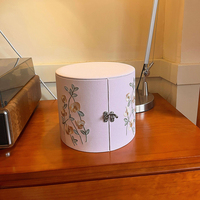 Ensemble de tasses à thé de luxe avec boîte cadeau, broderie florale, double couche rotative, fabrication artisanale