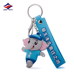 Porte-clés en PVC en forme de poupée licorne, pendentif de <span class=keywords><strong>sac</strong></span>, de couleur arc-en-ciel, 3D, petit cheval jaune, - Product Image 4