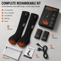 Chauffe-pieds électrique personnalisé pour les commandes OEM et ODM, chaussettes chauffantes unisexes à chauffage rapide et boîte d'emballage sur mesure