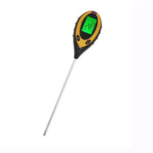 Instrumento de medición de temperatura de suelo portátil, medidor de PH de tierra 4 en 1, gran oferta profesional