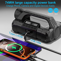 Démarreur de voiture 4-en-1 IBD avec batterie au lithium, pompe à air et kit d'urgence 16000-28000mAh, courant de crête 4000A pour camion et moto