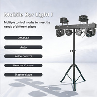Barre de Lumière Portable 2x30W RGBW Effet Papillon Stroboscope Par Lyre sur Barre Amovible pour Disco DJ Fête Scène avec Trépied en T