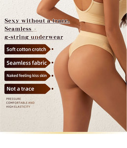 <span class=keywords><strong>Tanga</strong></span> sin Costuras de Color Sólido para Adolescentes y Mujeres, Ropa Interior Sexy y Cómoda - Product Image 6