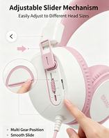 Casque filaire pour enfants avec micro, affichage numérique, ANC et étanchéité IPX5 pour PC/téléphone/jeux - Cadeau pour filles, idéal pour les voyages