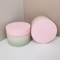 Flacon d'emballage cosmétique pour soins de la peau 100g PS rond avec bouchon à vis et impression sérigraphiée pour crème contour des yeux et masque facial