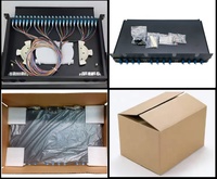 Kualitas tinggi 12 port 19 "casing ujung kabel serat optik 12/24-core rangka distribusi ODF jenis laci panel patch optik