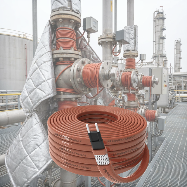 Fire Pipe Freeze Protection Self Regulating Heating Cable 24V-220V Industrial Water Pipeline Heat Trace System With Controller