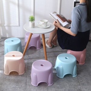 Plastic Stool For Kids And Adults Round Anti Slip <b>Stackable</b> <b>Chair</b> Bathroom Living Room Home Use - Product Image 1