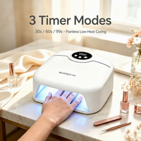 Lampe à ongles UV LED 90 LED OEM ODM Personnalisation de la marque Double longueur d'onde LCD Séchage rapide