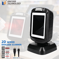 Escáner de Código de Barras de Escritorio 2D Xincode, Lector de Código de Barras Omnidireccional con Cable USB de Fábrica, Escanea Códigos QR para Hostelería GT-9208