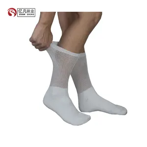 EVAN-A 792ขายส่งถุงเท้าผู้หญิง S ถุงเท้าลูกเรือเบาหวานหนาที่จะซื้อถุงเท้าโรคเบาหวานสีขาว