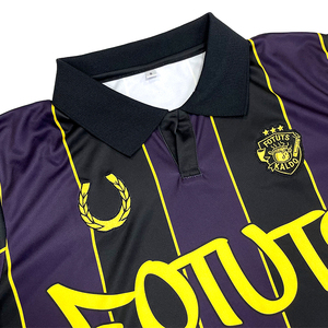 Maillot de football unisexe Streetwear de haute qualité en maille de football Sublimation personnalisée 100% polyester à séchage rapide respirant à manches courtes - Product Image 3