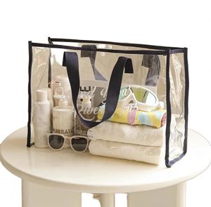 New PVC Visual <b>Beach</b> <b>Bag</b> <b>Large</b> Capacity Waterproof Jelly <b>Bag</b> Travel Dry and Wet Separated Portable Sundries Storage <b>Bag</b> - Product Image 1