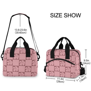 Sac isotherme rose 15 L à imprimé fleurs de frangipanier, sac à déjeuner personnalisé Hawaï, sacs de pique-nique pour femmes et adultes - Product Image 3