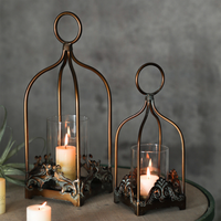Vintage métal verre fer bougeoir suspendu Table utiliser maison fête mariage décoration saison de noël aussi prix fleur Vase