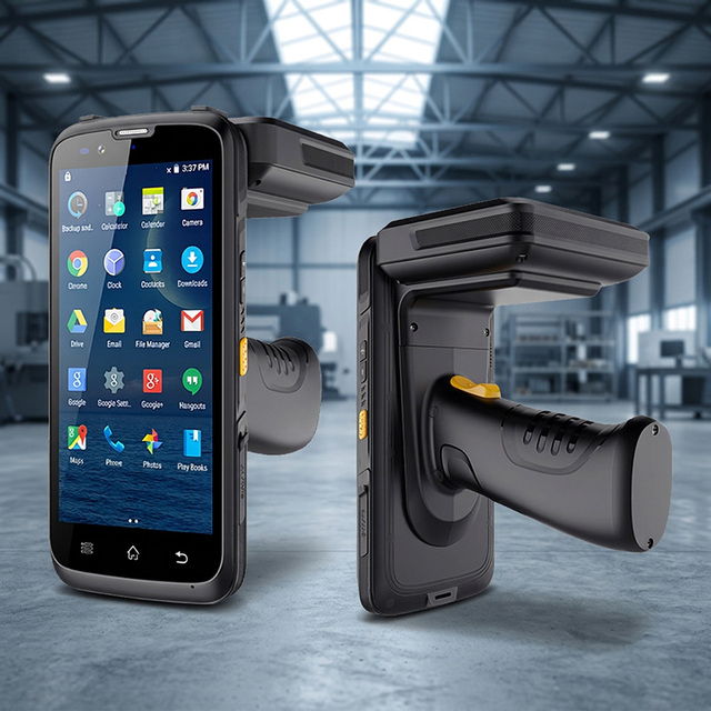 Android 15 UHF Handheld Computer Waterproof IP65 Rugged PDA NFC UHF RFID Reader and Barcode Scanner Terminal