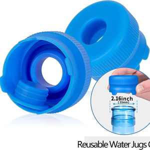 Tapa de jarra de agua de 5 galones sin BPA, reutilizable, sin derrames, 55mm, tapas de botella de agua, tapas de repuesto de silicona, antisalpicaduras, recién llegado - Product Image 2