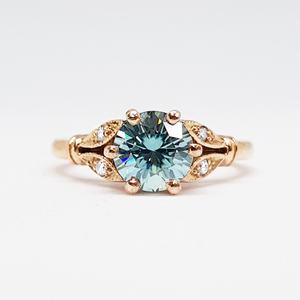 เครื่องประดับเงินแท้ 925 แหวนมอยส์ซาไนต์ เครื่องประดับสำหรับใส่เถ้ากระดูก ทรงกลม ชุบทอง งานฝีมือชิ้นเอก - Product Image 5