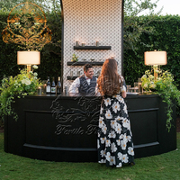 Comptoir de bar moderne et luxueux en métal pour événements de mariage, salon et hôtels – Mini bar durable en acier inoxydable