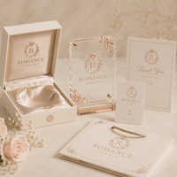 Conjunto de Joyería de Lujo para Bodas, Caja Magnética de Terciopelo con Perlas, Exhibidor Acrílico, Bolsa para Tarjetas NFC, Regalo Nupcial Personalizado