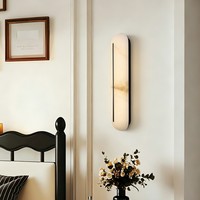 Lampes murales en marbre, luminaire mural en albâtre, design vertical moderne, abat-jour en pierre naturelle, lampe murale en marbre pour la décoration de la maison et des hôtels