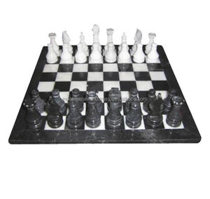 Jeu d'échecs en marbre Pièces d'échecs en marbre noir et blanc Affichage d'échecs avec Offre Spéciale en marbre 2021 - Product Image 1