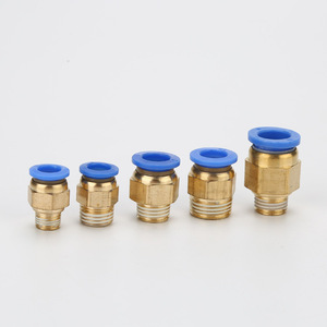 Conector Rápido PC8-01 8-02 6-01 6-02 APC10-01 10-02; Componentes Neumáticos de Cobre, Conexiones Neumáticas de Conexión Rápida - Product Image 3