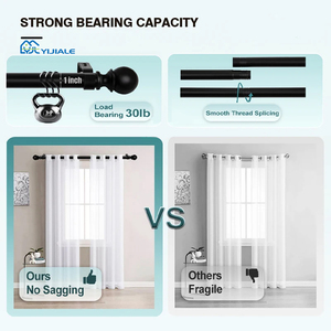 Tringle à <span class=keywords><strong>rideaux</strong></span> réglable YIJIALE finition or, robuste, style industriel, <span class=keywords><strong>pour</strong></span> appartement moderne - Product Image 6