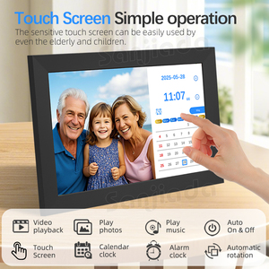 Wholesale 10 Inch Video Player Devices <b>Electronic</b> Picture Album <b>Calendar</b> Clock with Alarm Clock Touch Screen Digital Photo Frame - Product Image 2
