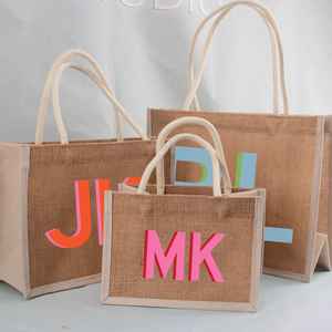 ถุงผ้าปอสำหรับผู้หญิงกระเป๋าช้อปปิ้งผ้าปอกระเจารีไซเคิลของขวัญส่งเสริมการขายพิมพ์แบบกำหนดเองใช้ในชีวิตประจำวัน - Product Image 4