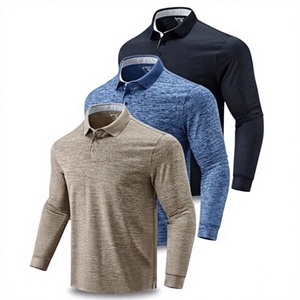 Chemise à manches longues pour homme en polyester tricoté brodé anti-rides, imprimé, coupe classique - Product Image 3