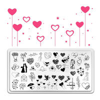 Placa de Estampado de Uñas con Diseños de Múltiples Animales: Tigre, Gato, Panda, Lobo, Plantilla Metálica para Uñas, Herramienta de Decoración de Uñas Hecha a Mano